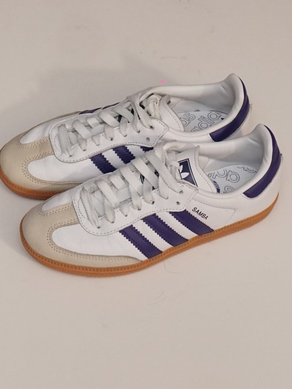 Adidas Samba OG White Aurora Plum Purple (Women's size 6.5 )